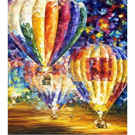 Oil Painting Style Hot Air Balloon 5D DIY Diamond Painting Cross Stitch Kits UK NA0638