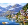 2019 Hot Sale Landscape Seaside Town Diy 5D Mosaic Diamond Painting Kits UK VM5017