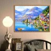 2019 Hot Sale Landscape Seaside Town Diy 5D Mosaic Diamond Painting Kits UK VM5017