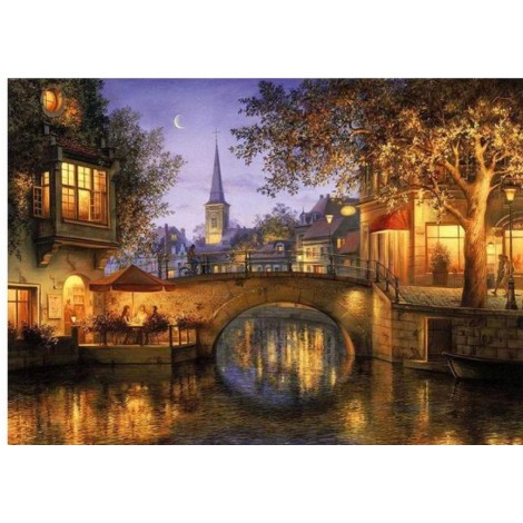 Cheap Landscape Town 5d Diy Embroidery Diamond Painting Kits UK BQ8108