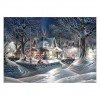 New Winter Landscape Village Cottage 5d DIY Diamond Painting Kits UK QB7147