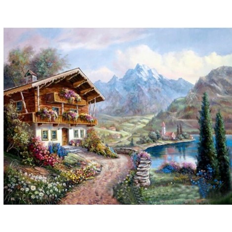 2019 New Hot Sale Wall Decor Landscape Nature Mountain 5d Diy Diamond Painting Kits UK VM4098