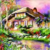 2019 Oil Painting Style Mosaic Cross Stitch Cottage 5d Diy Diamond Painting Kits UK VM98374