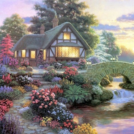 2019 New Dream Cottage Patterns 5d Diy Diamond Painting Kits UK VM8377