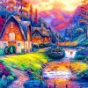 2019 New Dream Cottage Mountian Picture 5d Diy Diamond Painting Kits UK VM09118