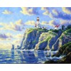 2019 Oil Painting Style Lighthouse Pattern 5d Diy Diamond Painting Kits UK VM20228