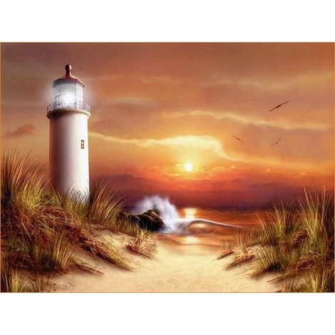 2019 Dream Lighthouse Landscape 5d Diy Diamond Painting Kits UK VM9050