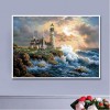 2019 Oil Painting Style Lighthouse Diy 5D Mosaic Diamond Painting Kits UK VM5023