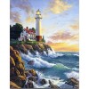 2019 Oil Painting Style Lighthouse Pattern Diy 5d Diamond Painting Kits UK VM20211