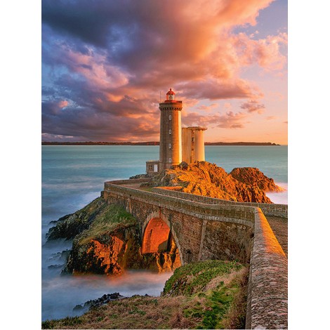 2019 New Hot Sale Lighthouse Seaside Landscape 5d Diy Diamond Painting Kits UK VM9049