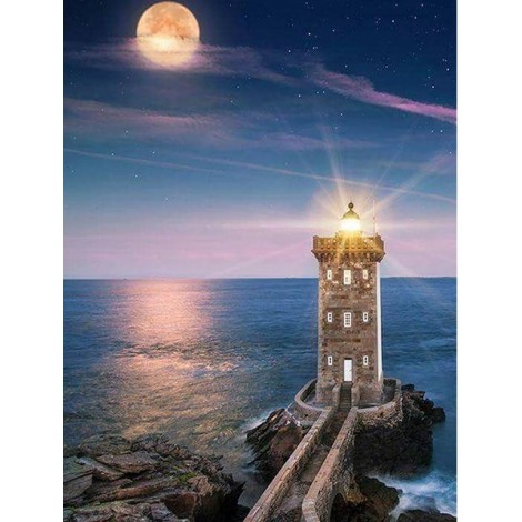 2019 Dream Lighthouse Seaside Landscape 5d Diy Diamond Painting Kits UK VM9051