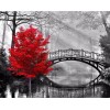 Red Tree And Bridge Full Drill 5D DIY Diamond Painting Kits UK VM92220