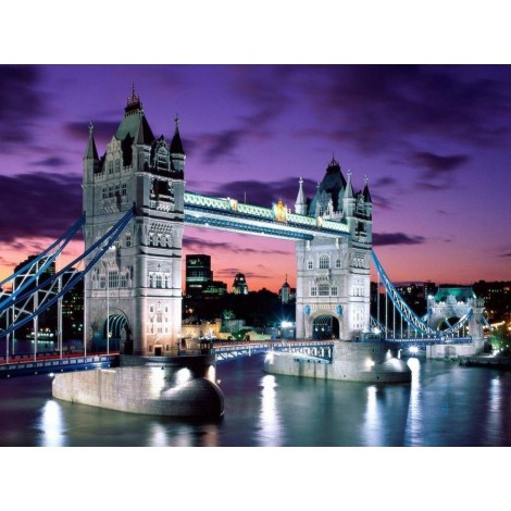 Dream City Bridge 5D DIY Embroidery Cross Stitch Diamond Painting Kits UK NA075