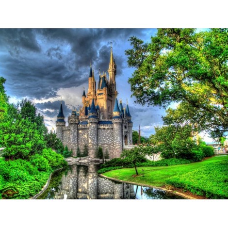 For Beginners Forest Castle 5D Diy Cross Stitch Diamond Painting Kits UK NA0025