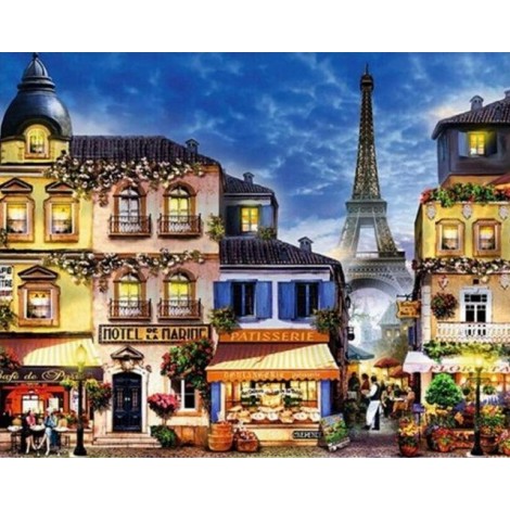 2019 New Hot Sale Landscape Eiffel Tower 5d Diy Diamond Painting Kits UK VM9401