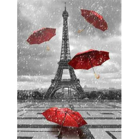 2019 Modern Art Eiffel Tower In The Rain 5d Diy Diamond Painting Cross Stitch Kits UK VM3633