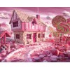 Pink 2019 Candy Town 5D DIY Embroidery Cross Stitch Diamond Painting Kits UK NB0097