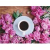 Coffee Cup And Flower Picture Diy 5d Diamond Painting Kits UK VM3006