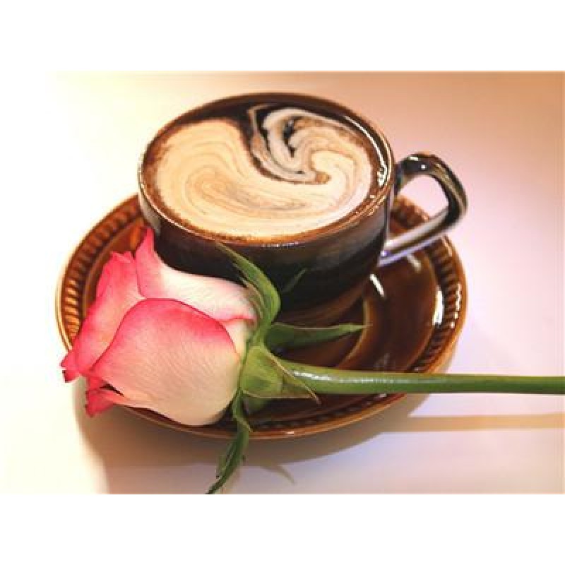 Coffee Cup And Flowe...