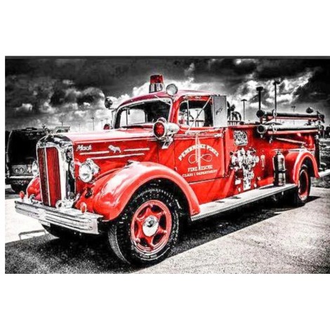 2019 Popular Red Fire Truck 5d Diy Diamond Painting Kits UK VM7582
