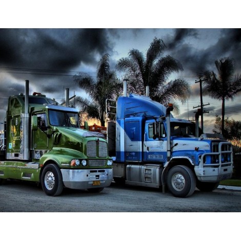 Dream Truck 5D DIY Embroidery Cross Stitch Diamond Painting Kits UK NB0037