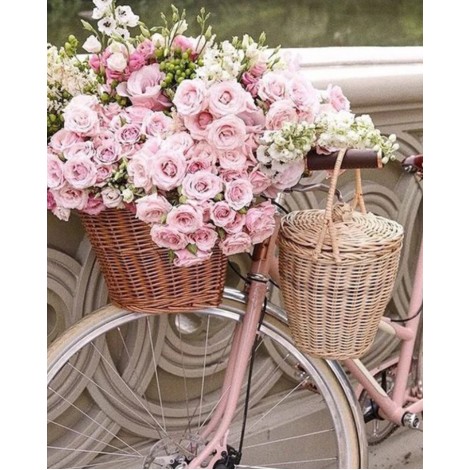Bicycle Flower Full Drill 5D DIY Diamond Painting Kits UK VM90558