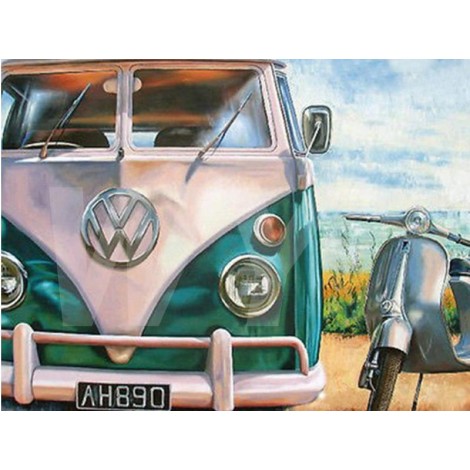 Special Volkswagen Bus 5D DIY Embroidery Cross Stitch Diamond Painting Kits UK NB0124