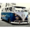 New Full Drill 5D DIY Diamond Painting Blue Bus VM92163
