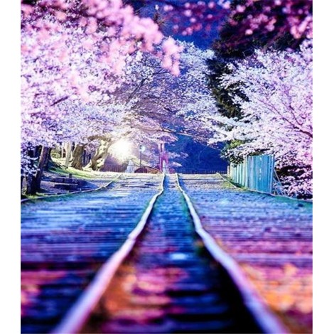 2019 New Hot Sale Landscape Nature Train Road 5d Diy Diamond Painting Kits UK VM9018