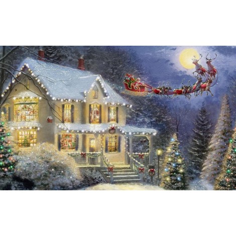 Winter Christmas Village 5D Diy Diamond Painting Kits UK NW91010