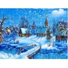 2019 Wall Decor Snowy Village In Winter 5d Diy Diamond Painting Kits UK VM7624