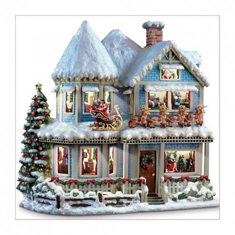 Winter Christmas Village 5D Diy Diamond Painting Kits UK NW91107