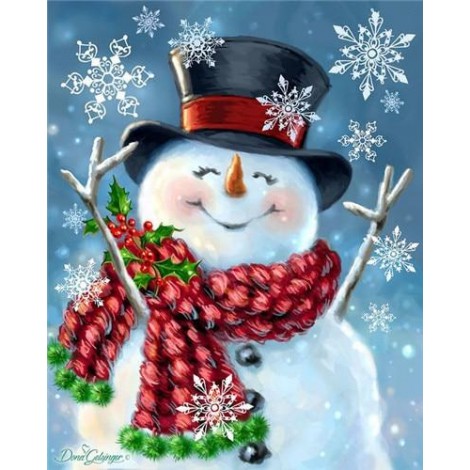 2019 Cartoon Cute Winter Christmas Snowman 5d Diy Crystal Diamond Painting UK VM1169