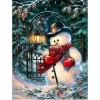 Cute Snowman Christmas Tree 5D Diy Diamond Mosaic Cross Stitch Kits UK VM7560