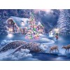 Winter Christmas Tree Village 5D Diy Diamond Painting Kits UK NW91009