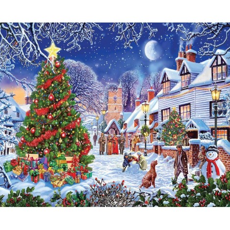 Christmas Tree Village 2019 New Hot Sale Diy Diamond Painting Kits UK VM8106