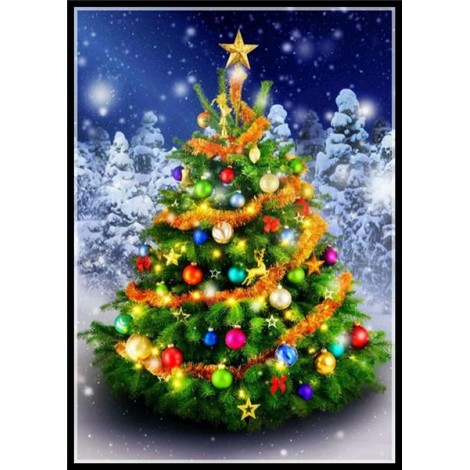 Hot Sale Christmas Tree 5d Diy Embroidery Cross Stitch Diamond Painting Kits UK NA0399