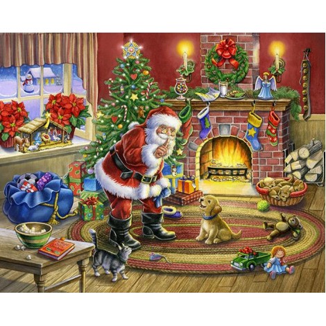 Cartoon Full Square Drill Santa Claus 5d Diy Diamond Painting Kits UK NA0363