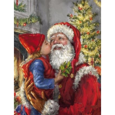 2019 Oil Painting Style Full Drill Santa Claus 5d Diy Diamond Painting Kits UK NA00369