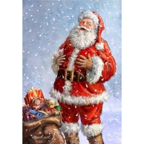2019 New Hot Sale Stitch Santa Claus Winter Diy Rhinestone Painting Kit UK VM8727