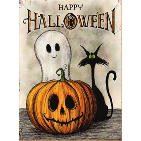 Cartoon 5D DIY Diamond Painting Halloween Pumpkin Diamond VM90584