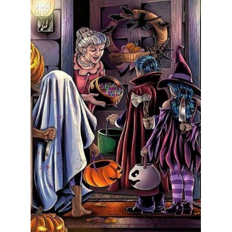 2019 Wall Decoration Halloween Cartoon 5d Diy Rhinestone Stitch Kits UK VM4091
