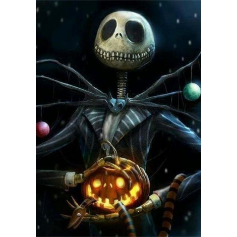 2019 Cartoon Halloween Skeleton Pumpkin 5d Diy Diamond Painting Kits UK VM8041