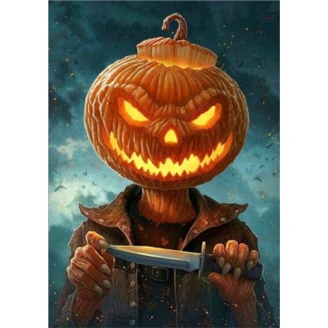 2019 Cartoon Halloween Pumpkin 5d Diy Diamond Painting Kits UK VM8052