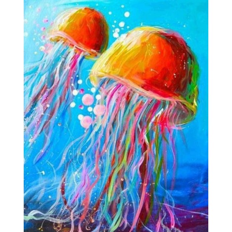 Cheap Oil Painting Styles Jellyfish Picture Diamond Painting Kits UK QB8029