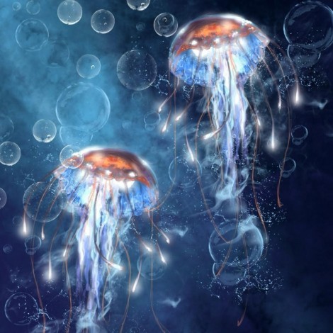 Dream Full Square Drill Jellyfish 5D DIY Diamond Painting Kits UK NA0649
