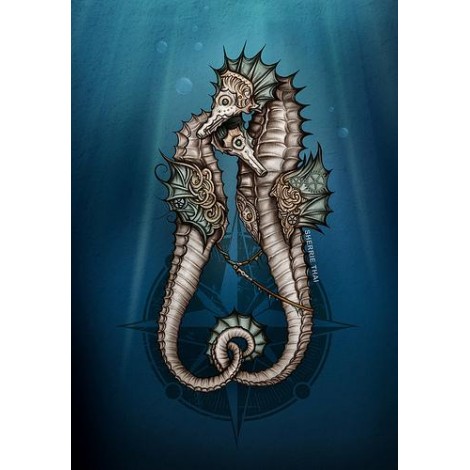 Fantasy Full Square Drill Seahorse 5d Diy Embroidery Diamond Painting Kits UK NA0492