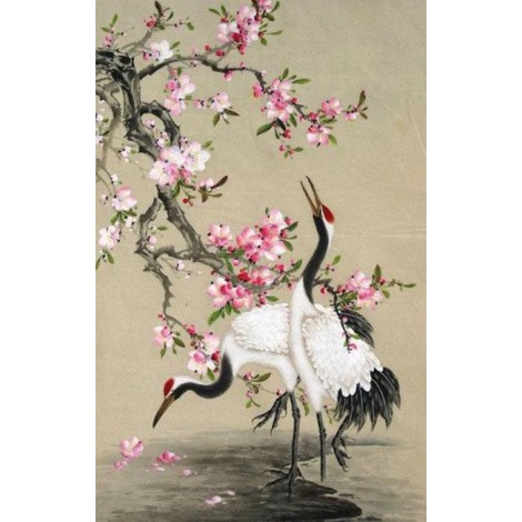 2019 Watercolor Red-Crowned Crane 5D Diy Stitch Diamond Painting Kits UK NA0065