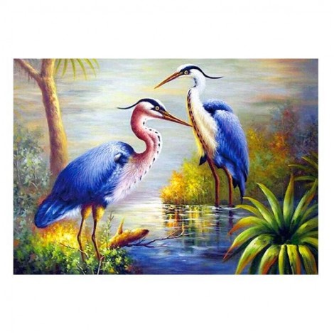 Watercolor Special Red Crowned Crane Diy Diamond Painting Kits UK QB6204