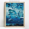 2019 Special Style Full Square Drill Shark 5d Diy  Diamond Painting Kits UK NA0391